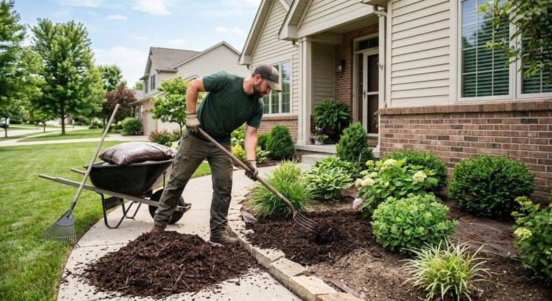 Black Mulch Installation in Ventura County, CA