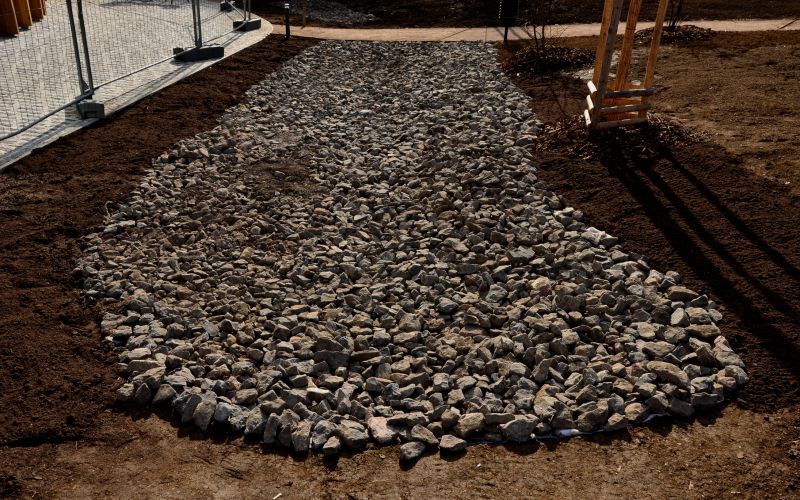 Landscaped Yard with Gravel Path