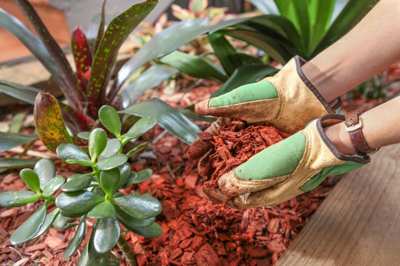 Red Mulch Installation in Ventura County, CA